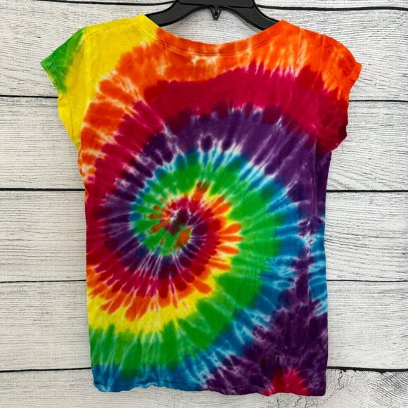 Colorful Tie-Dye V-Neck T-Shirt, Size S - Picture 2 of 2